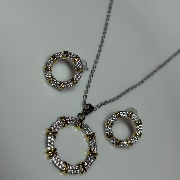 Zarif Halka Kolye & Bileklik Set